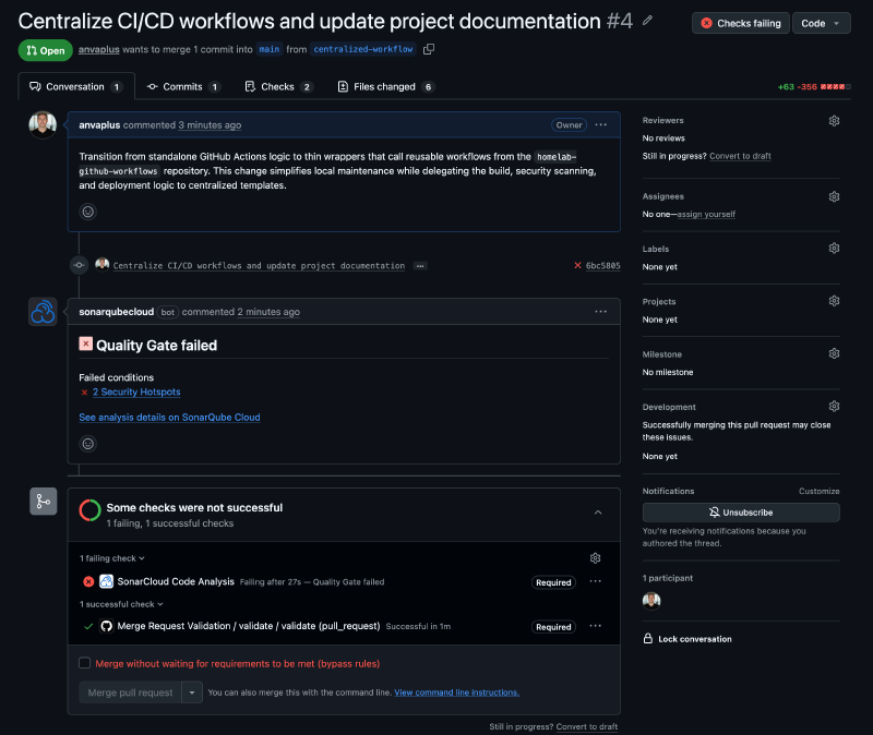 Iteration 1 - PR failed