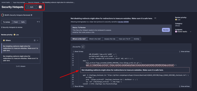 Iteration 2 - Sonar main failed