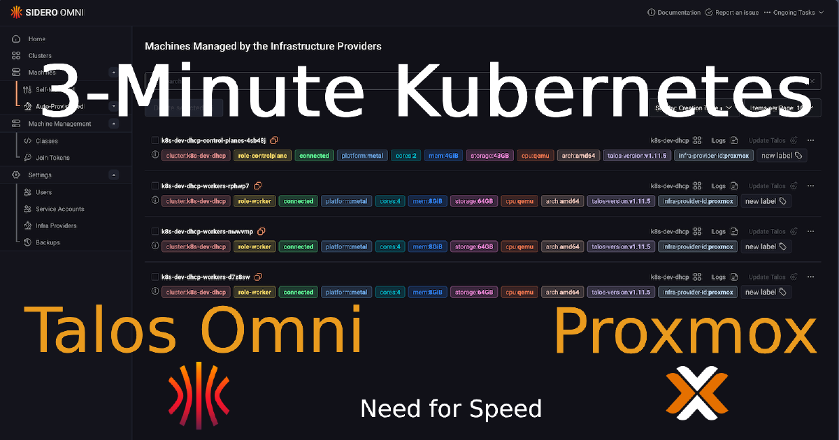Need for Speed: Automating Proxmox K8s Clusters with Talos Omni